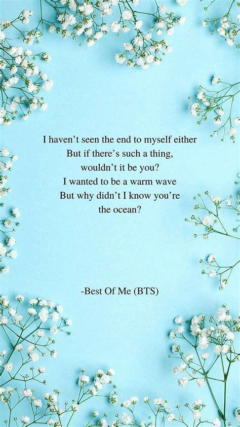 bts best of me lyrics|BTS .